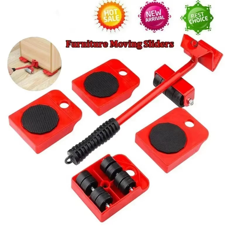 EasyGlide Furniture Mover Set – Heavy Lifter Bar & Slider Wheels for Effortless Moving