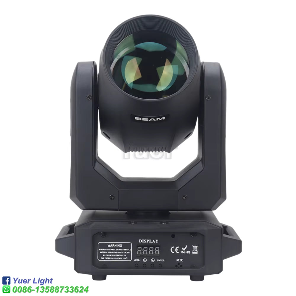 2Pcs Stage Light Moving Head Light 200W 12 Gobos 8 Colors Spotlight DMX 512 with Sound Activated for Wedding DJ Party Lighting